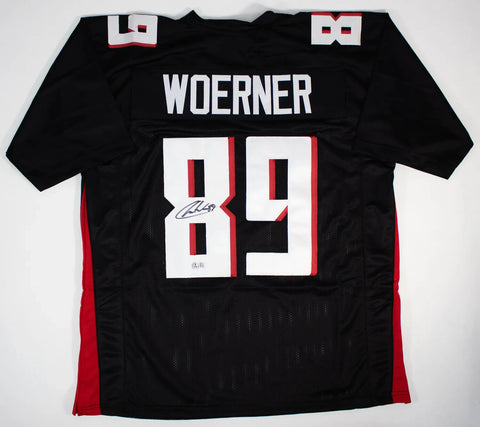 Charlie Woerner Signed Falcons Jersey (Beckett) Atlanta 2020 Draft Pck Tight End