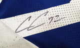 Seahawks Chris Carson Autographed Custom Blue Champion Jersey JSA #WPP267963