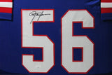 LAWRENCE TAYLOR (Giants blue TOWER) Signed Autographed Framed Jersey JSA