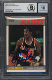 Blazers Clyde Drexler Signed 1987 Fleer #30 Card Auto Graded 10! BAS Slabbed 2