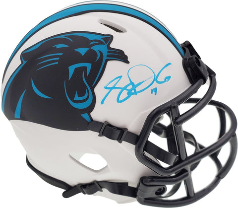 SAM DARNOLD AUTOGRAPHED PANTHERS LUNAR ECLIPSE WHITE MINI HELMET BECKETT 195169