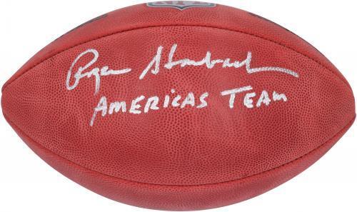 Roger Staubach Signed Football Cowboys - COA JSA & Fanatics - Memorabilia  Expert