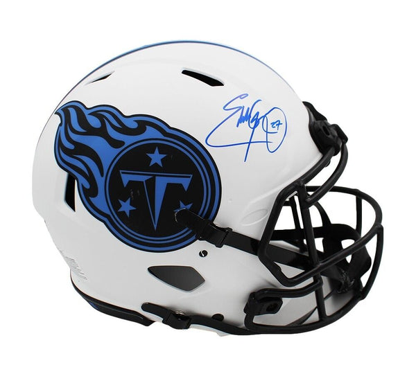 Eddie George Signed Tennessee Titans Speed Authentic Lunar NFL Helmet