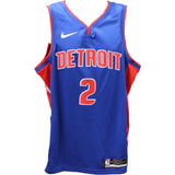 Cade Cunningham Autographed Detroit Pistons Nike Blue Jersey 1st Pick FAN 46694