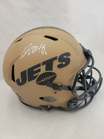 DAVANTE ADAMS SIGNED NEW YORK JETS F/S STS2 SPEED AUTHENTIC HELMET BECKETT QR