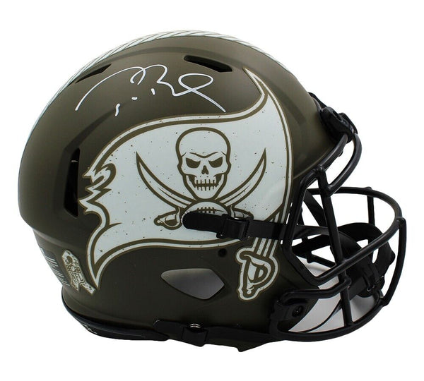 Tom Brady Signed Tampa Bay Buccaneers Speed Authentic Salute to Service NFL Helm