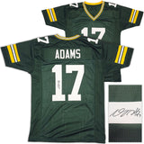 GREEN BAY PACKERS DAVANTE ADAMS AUTOGRAPHED GREEN JERSEY BECKETT WITNESS 230103