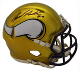 Jared Allen Autographed Minnesota Vikings Flash Mini Helmet Beckett 36271