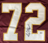 Dexter Manley Washington Signed Maroon Football Jersey Sports Integrity