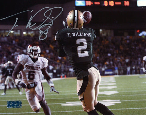 TERRANCE WILLIAMS AUTOGRAPHED BAYLOR BEARS VS OKLAHOMA 8x10 PHOTO COA