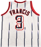 HOUSTON ROCKETS STEVE FRANCIS AUTOGRAPHED SIGNED WHITE JERSEY JSA STOCK #228969