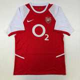 Autographed/Signed Dennis Bergkamp Arsenal Red Soccer Jersey Beckett BAS COA