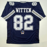 Autographed/Signed Jason Witten Dallas Dark Blue Football Jersey Beckett COA