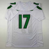 Autographed/Signed Garrett Wilson New York White Football Jersey JSA COA