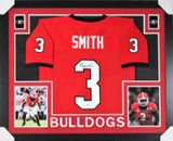 Roquan Smith Signed Georgia Bulldogs 35x43 Framed Jersey (Beckett) Baltimore L.B