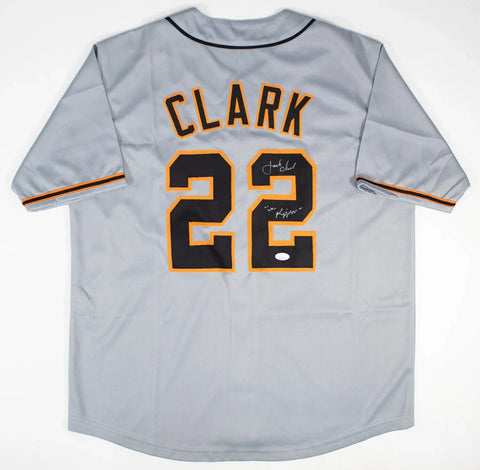 Jack Clark Signed San Francisco Giants Gray Jersey Inscribed "Ripper" (JSA COA)