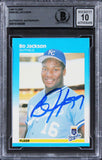 Royals Bo Jackson Authentic Signed 1987 Fleer #369 Card Auto 10! BAS Slabbed