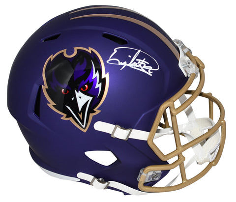 DERRICK HENRY SIGNED BALTIMORE RAVENS 2024 PURPLE FULL SIZE SPEED HELMET BECKETT