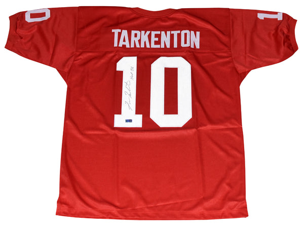 FRAN TARKENTON AUTOGRAPHED GEORGIA BULLDOGS #10 RED JERSEY COA