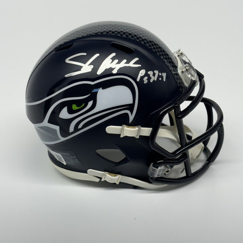 Shaun Alexander Autographed Signed Seattle Seahawks Mini Helmet Beckett