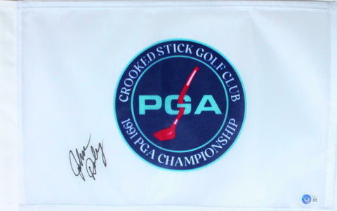 John Daly Autographed 1991 PGA Championship Flag-Beckett W Hologram *Black