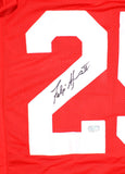 Felix Jones Autographed Red College Style Jersey- Beckett Hologram *Black