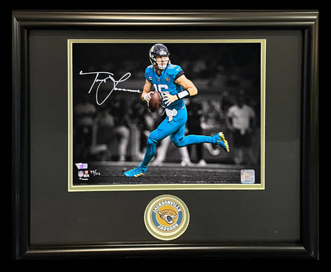 Trevor Lawrence Signed 11x14 Rookie Photo Framed Jaguars Auto Fanatics LE /116