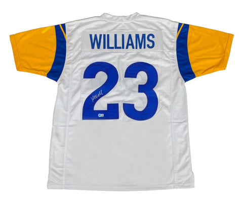 Kyren Williams of the Los Angeles Rams Autographed Custom White Jersey Beckett