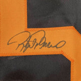 FRAMED Autographed/Signed RAFAEL PALMEIRO 33x42 Baltimore Black Jersey JSA COA