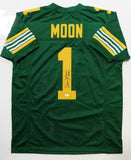 Warren Moon Autographed Green Pro Style Jersey w/ HOF- JSA W Authenticated