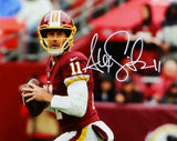 Alex Smith Autographed Redskins 16x20 Drop Back PF Photo- Beckett W Auth *White