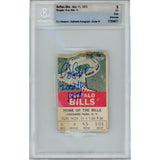 OJ Simpson Autographed Buffalo Bills 11/11/73 Ticket Stub 2003 yds Beckett 48159