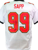 Warren Sapp Autographed White Pro Style Jersey w/ HOF- Beckett W *Silver