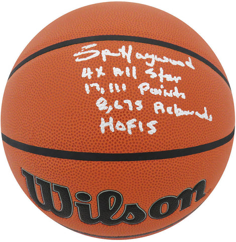 Spencer Haywood Signed Wilson NBA Indoor/Outdoor Basketball w/4 Insc - (SS COA)