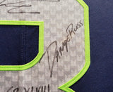 Seahawks Russell Wilson Autographed Framed Nike Elite Jersey SB Champs RW 37158