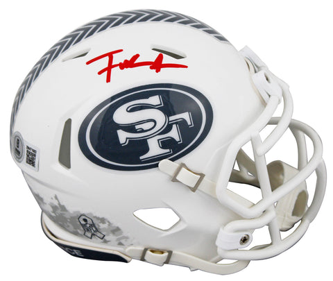 49ers Frank Gore Signed Salute To Service III Speed Mini Helmet BAS Witnessed