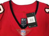 BUCCANEERS TOM BRADY AUTOGRAPHED RED NIKE ELITE JERSEY SIZE 44 FANATICS 208712