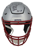 Patriots Randy Moss "SCH HOF 18" Signed Speed Flex Full Size Helmet BAS Witness