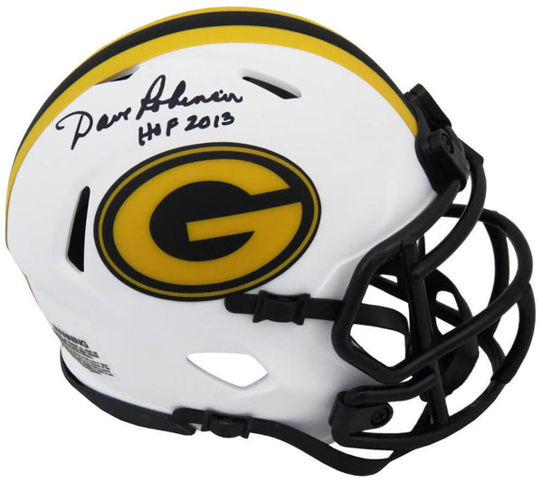 Dave Robinson Signed Packers Lunar Eclipse Riddell Mini Helmet w/HOF'13 (SS COA)