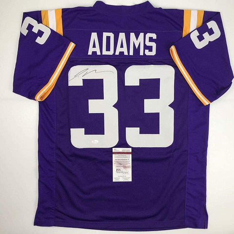 Autographed/Signed Jamal Adams LSU Purple College Football Jersey JSA COA