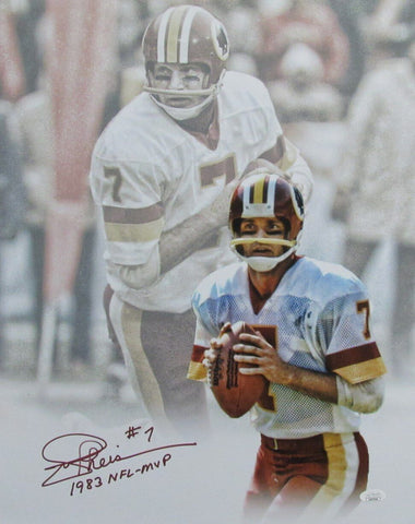 Joe Theismann Autographed/Inscribed 16x20 Photo Washington Redskins JSA 181852