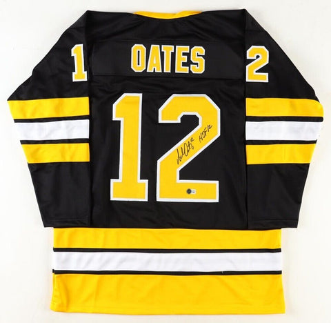 Adam Oates Signed Boston Bruins Throwback Jersey Inscribed "HOF 12" (Beckett)