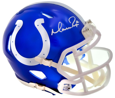 MATT RYAN AUTOGRAPHED COLTS FLASH BLUE SPEED MINI HELMET BECKETT QR 203908