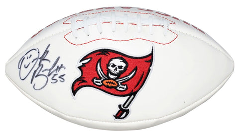 DERRICK BROOKS AUTOGRAPHED TAMPA BAY BUCCANEERS WHITE LOGO FOOTBALL JSA