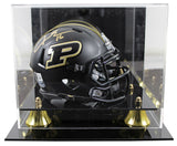 Purdue Aidan O'Connell Signed 2024 Black Speed Mini Helmet W/ Case BAS Witness