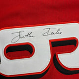 Autographed/Signed Jonathan India Cincinnati Red Baseball Jersey JSA COA