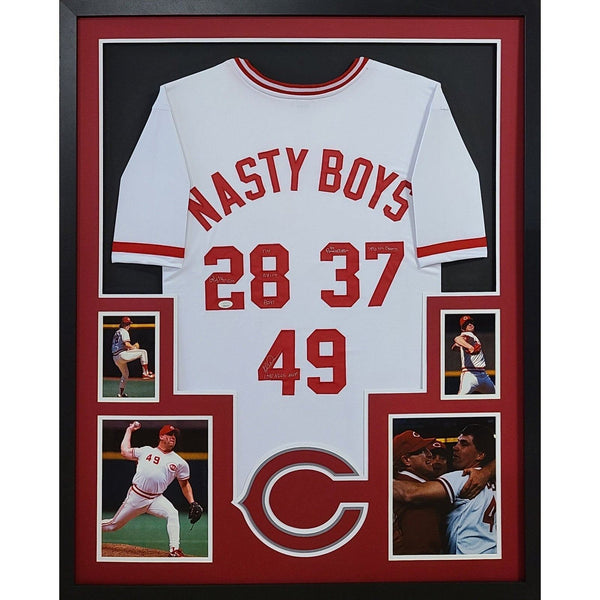 Nasty Boys Autographed Signed Framed Cincinnati Reds Jersey JSA