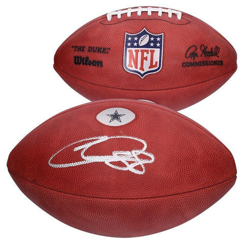 CeeDee Lamb Autographed Dallas Cowboys Metallic Logo Football Fanatics