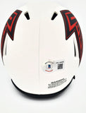 KYLE PITTS AUTO FALCONS LUNAR ECLIPSE WHITE SPEED MINI HELMET BECKETT 194403