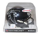 Deion Sanders Signed Atlanta Falcons TB Mini Helmet Beckett 37081